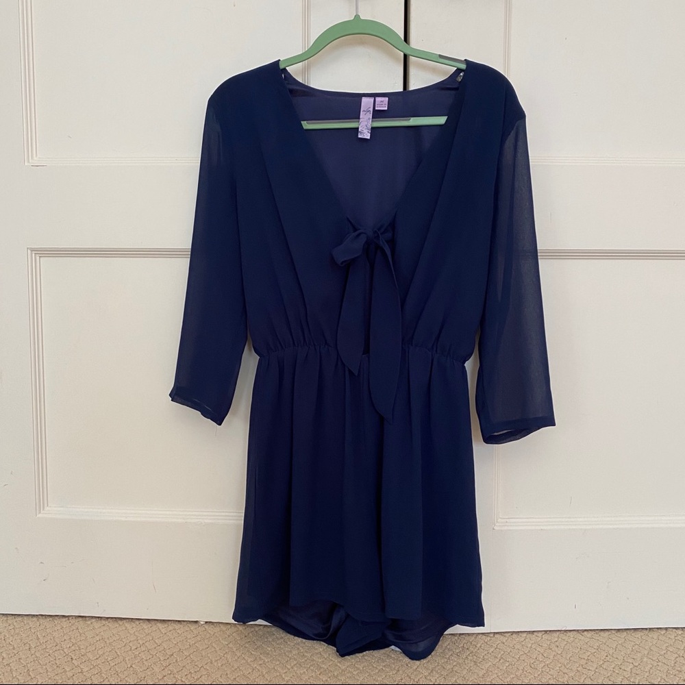 Navy Blue Romper - Picture 2 of 6
